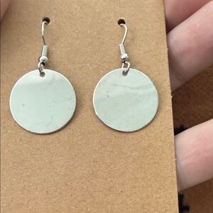 Elegant Silver Disc Earrings